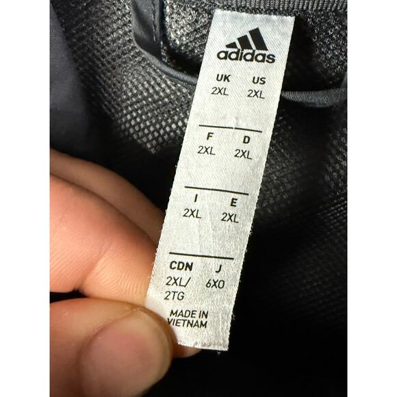 Adidas Condivo All Weather Training Windbreaker‎ Jacket Black White Mens 2XL XXL - Picture 4 of 7